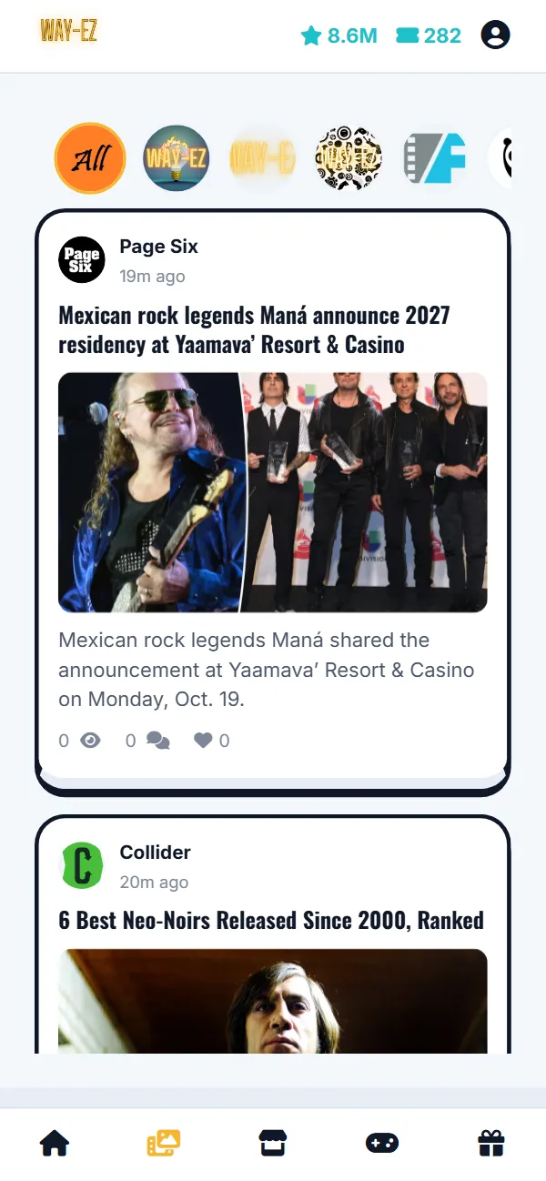 WAY-EZ in the app: the streams