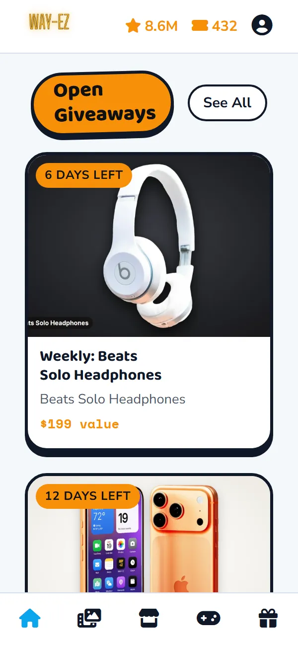 The same home page in the Playbook theme on a phone