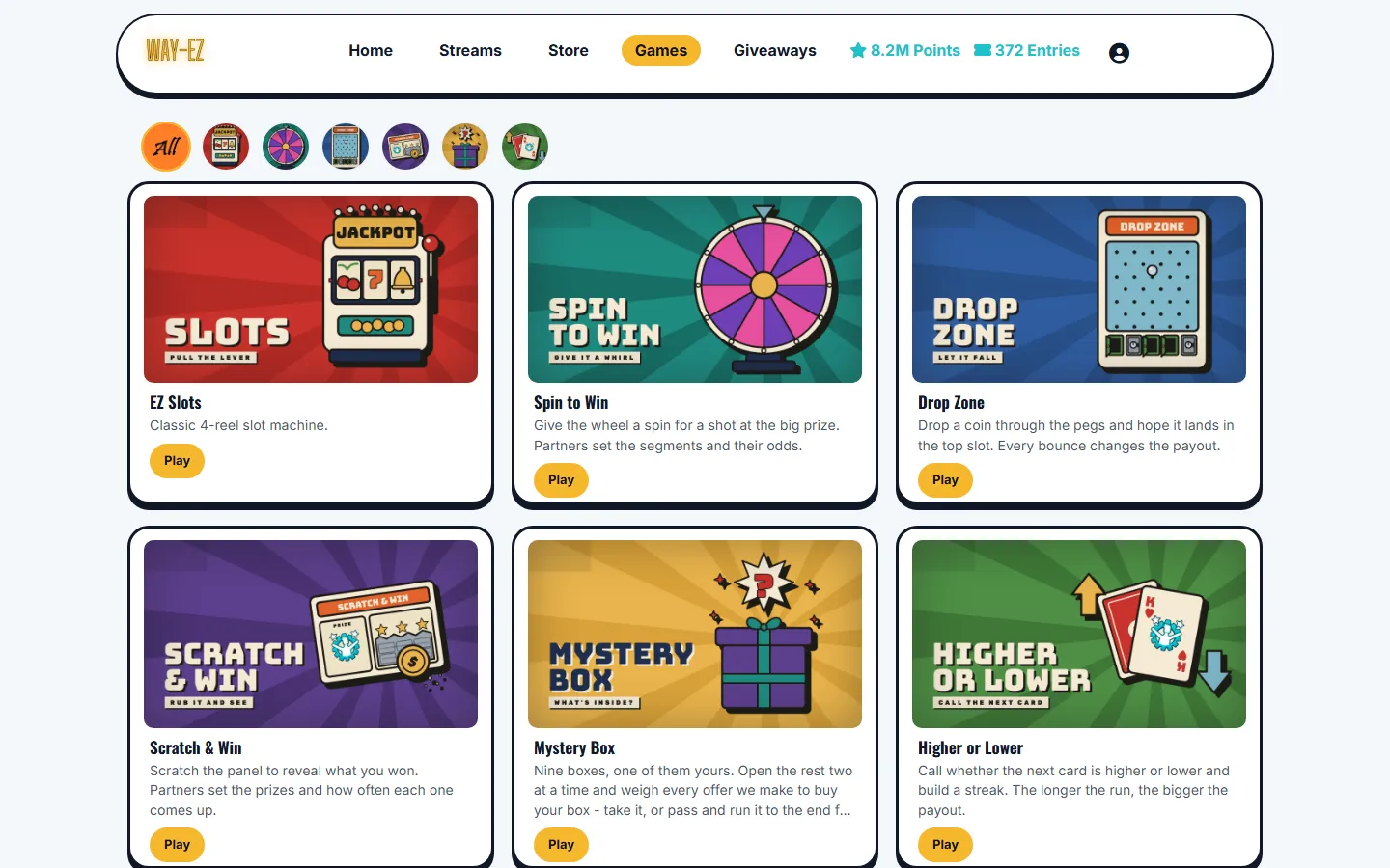 WAY-EZ's website: the games